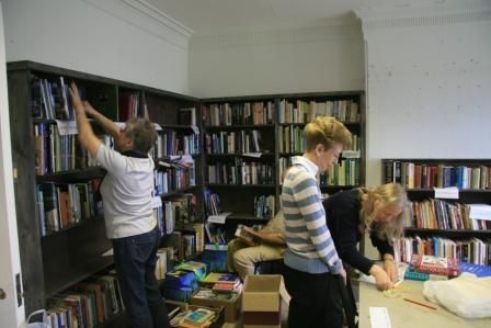 Hestercombe Bookshop - being packed -compressed