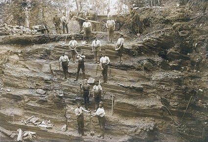 Hestercombe Quarry workers, 1903