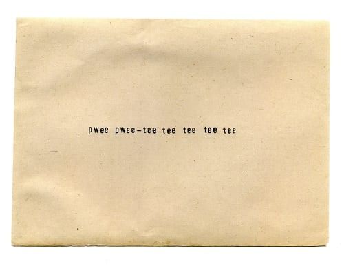 ‘Language of Birds’ Ink print text on paper