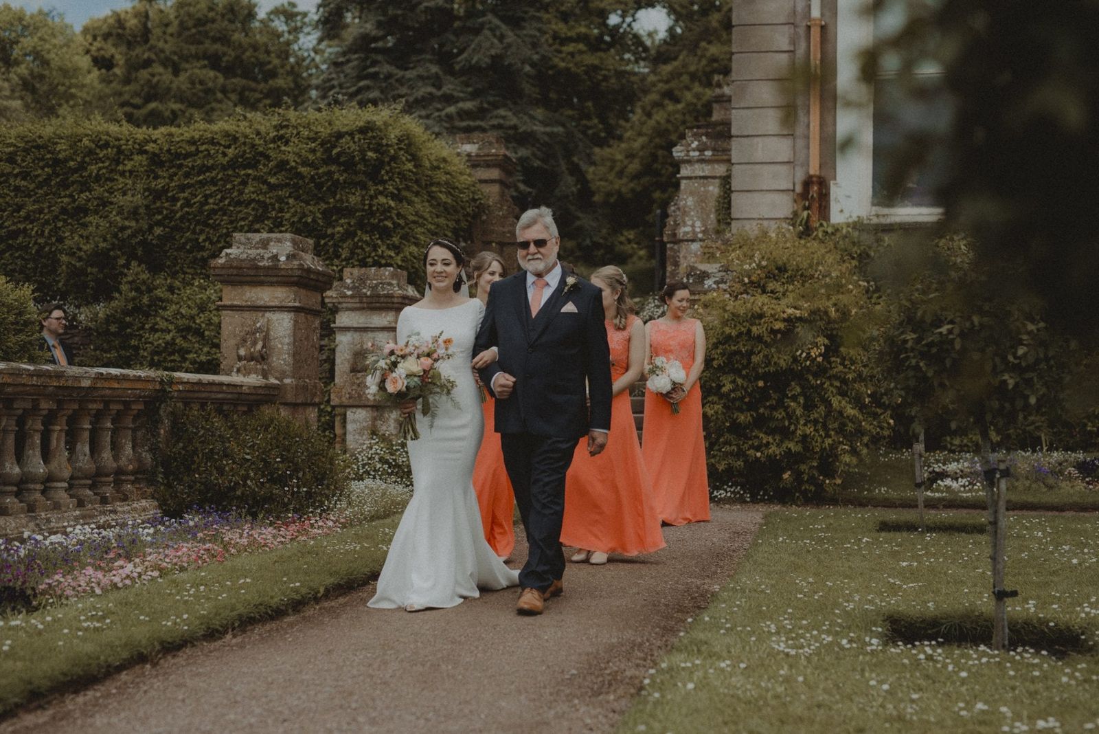 Be inspired by this couple's rustic Hestercombe real wedding, with an Orangery ceremony, rustic barn style reception and English garden flowers...