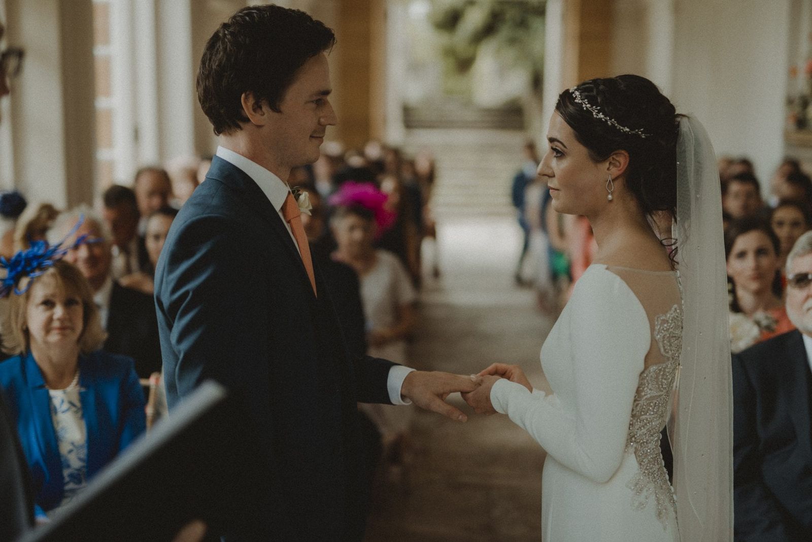 Be inspired by this couple's rustic Hestercombe real wedding, with an Orangery ceremony, rustic barn style reception and English garden flowers...