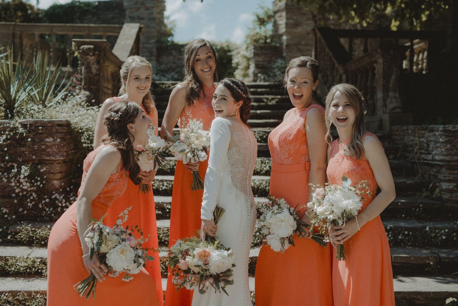 Be inspired by this couple's rustic Hestercombe real wedding, with an Orangery ceremony, rustic barn style reception and English garden flowers...