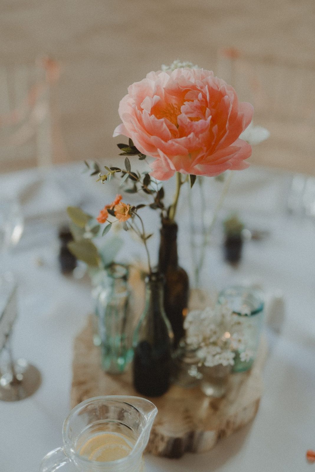 Be inspired by this couple's rustic Hestercombe real wedding, with an Orangery ceremony, rustic barn style reception and English garden flowers...