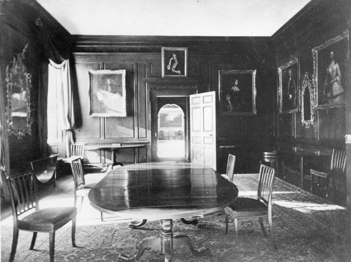 From the Archives: the Hestercombe Estate in 1720 near Taunton, Somerset; Fig. 5 -- North end of Dining Room (now The Warre Room) c.1872.