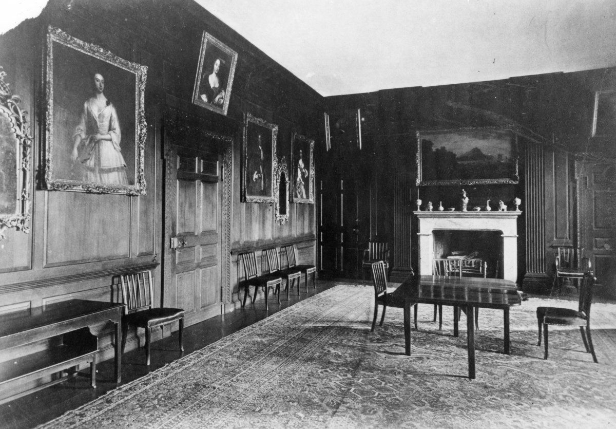 From the Archives: the Hestercombe Estate in 1720 near Taunton, Somerset; Fig. 6 -- South end of the Dining Room (now The Warre Room) c.1872