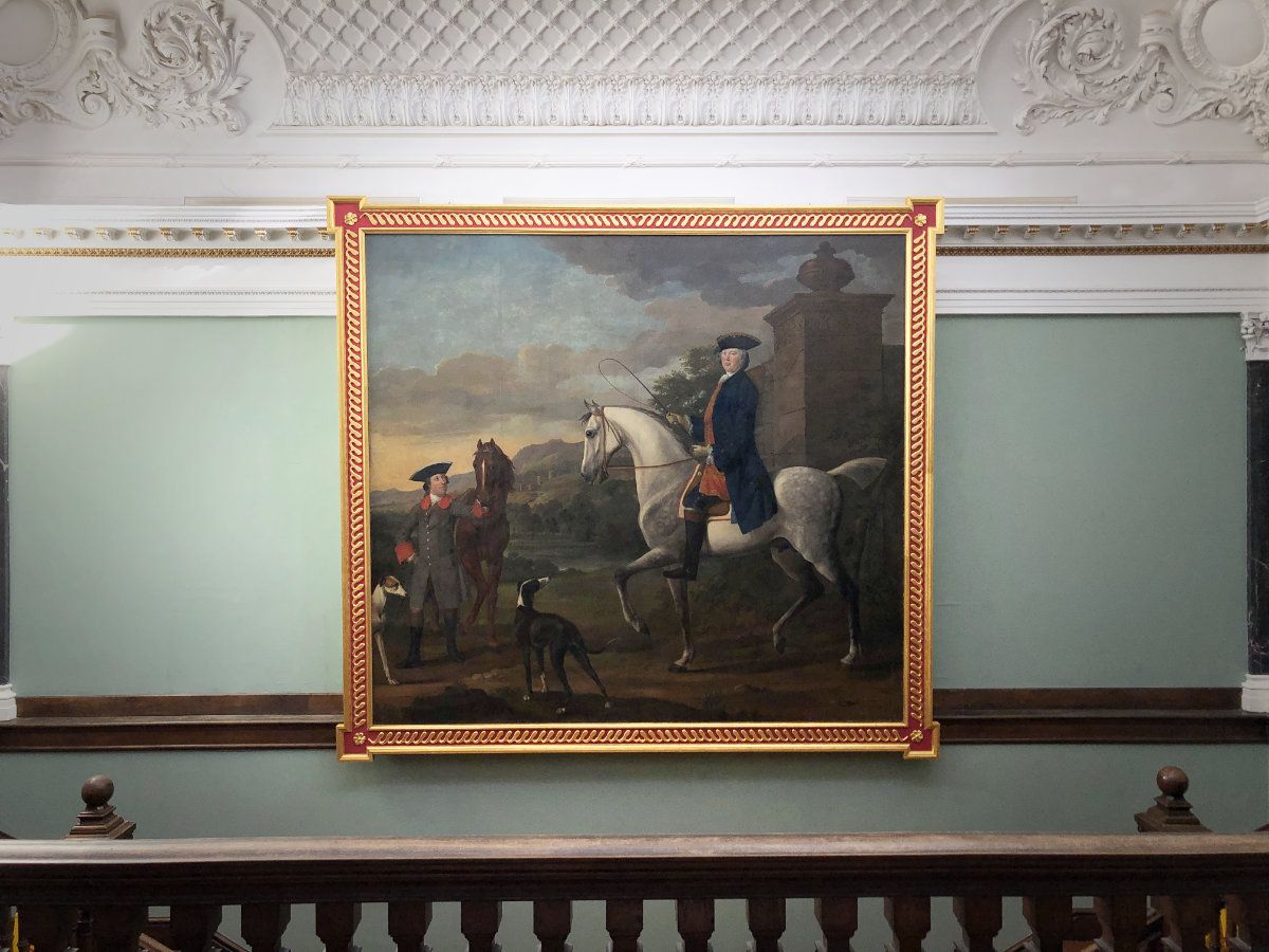 The magnificent equestrian self-portrait by Coplestone Warre Bampfylde and Richard Phelps, 1747 - part of the Bampfylde 300 celebrations at Hestercombe