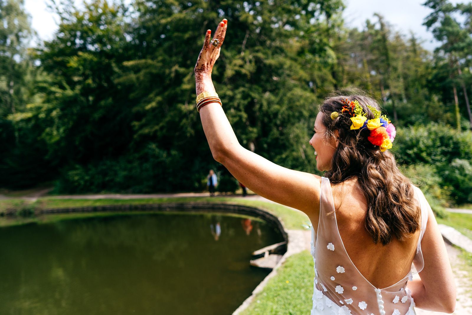 Jump behind the scenes of this balloon-filled, brightly coloured country house wedding in Somerset, complete with a dream outdoor ceremony in the temple.