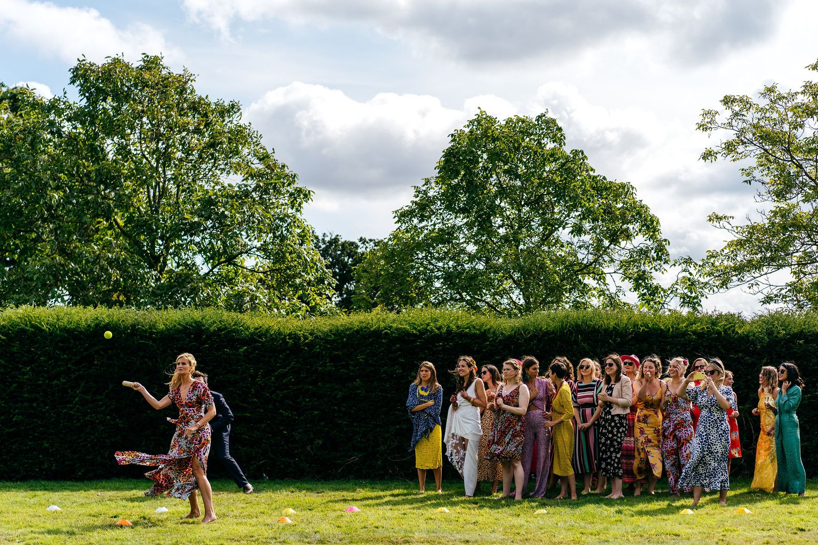 Rounders and garden games at this country house wedding in Somerset