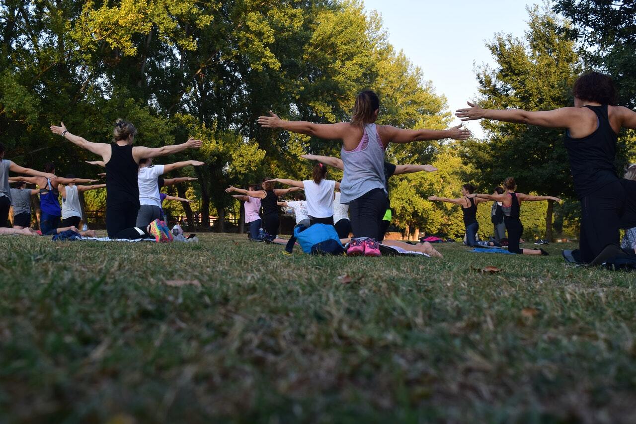 Health and wellbeing tips from Hestercombe include a schedule, taking breaks, and simple yoga poses