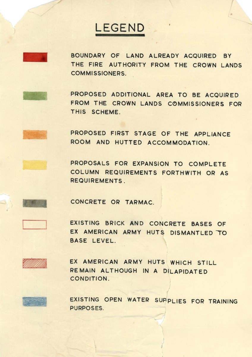 Fig. 11 Legend, Somerset Fire Brigade Specialised Training Courses c.1959_somerset fire brigade-hestercombe