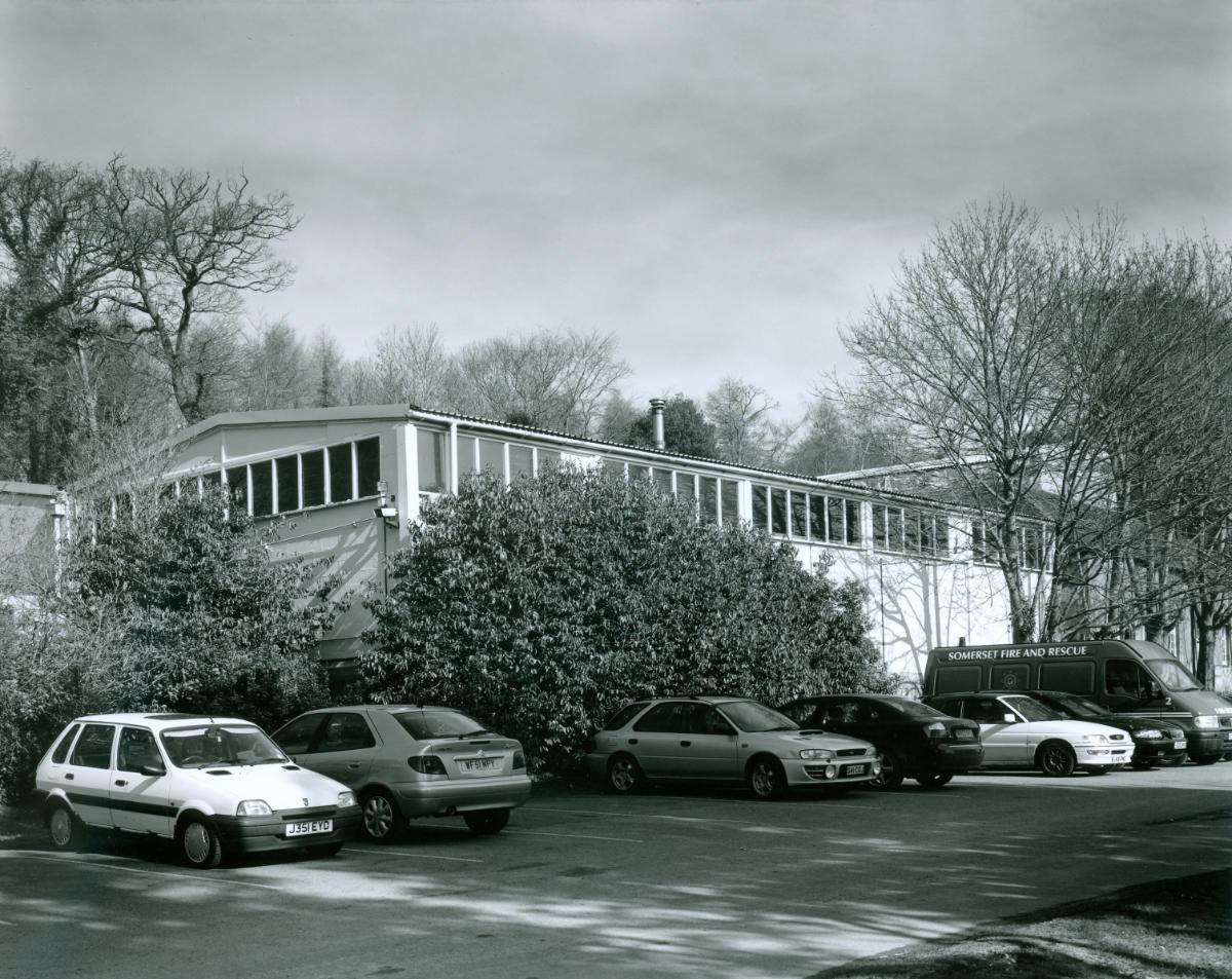 Fig. 13 Prefabricated five-bay appliance room, built c.1957_somerset fire brigade-hestercombe